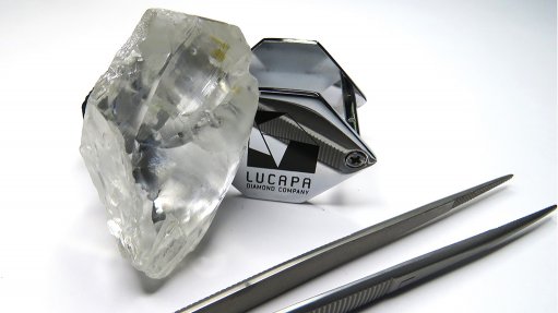 A 235 ct diamond recovered at the Lulo mine