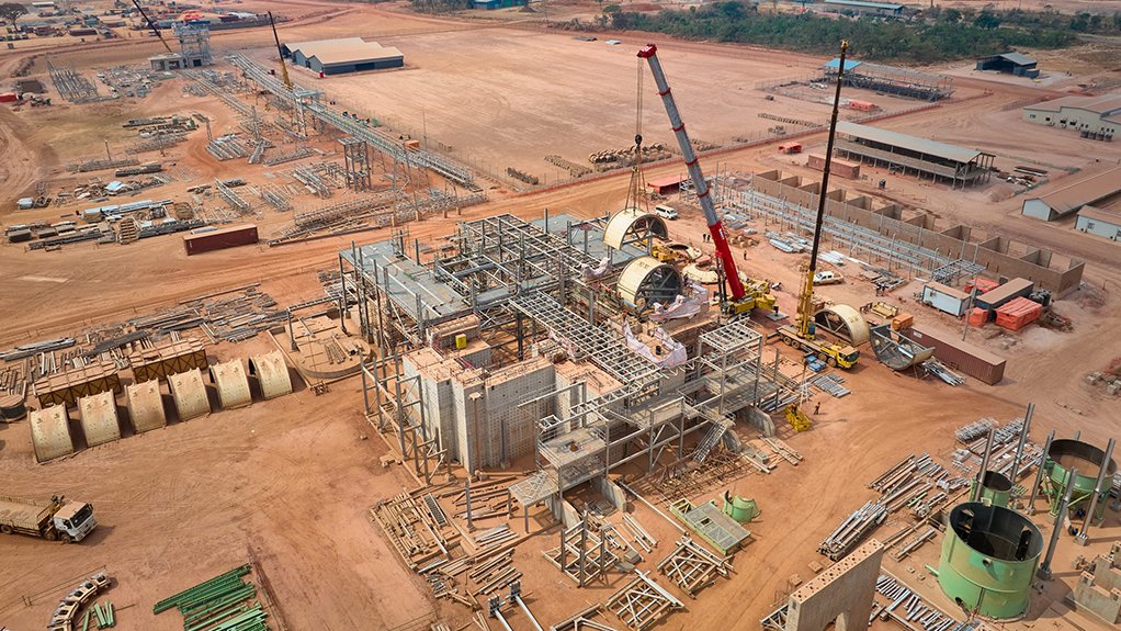 An aerial view of Ivanhoe's construction progress at the Kamoa-Kakula copper complex 