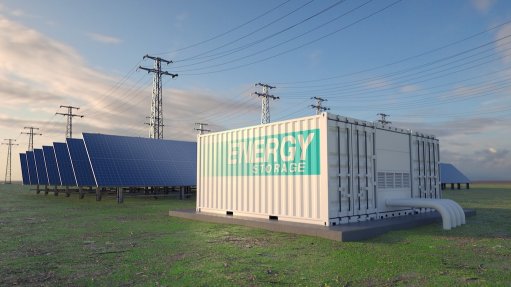 Image of battery energy storage system using solar