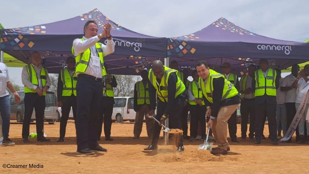 The sodturning ceremony at the Lephalale solar plant