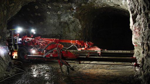 A Sandvik autonomous drill being used at the Khoemacau underground mine