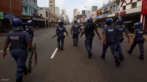 Police officers in South Africa