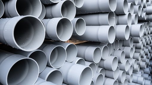An image of plastic pipes used for sustainable infrastructure