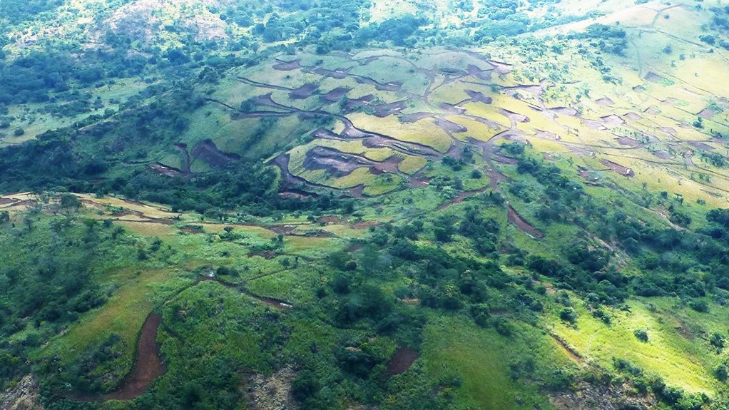 An aerial view of Peak Resources Ngualla project.