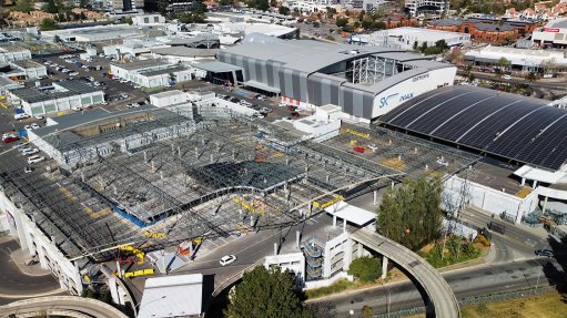 Image of Solar photovoltaic panels on the roof of Eastgate Shopping Centre