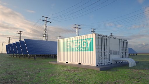 Image of solar panels and battery energy storage