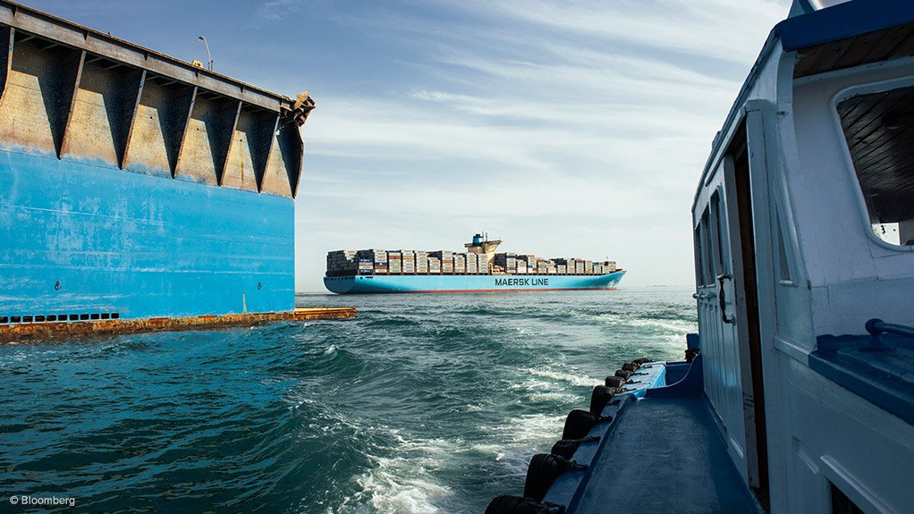 A ship entering the Suez Canal