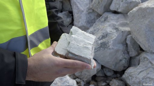 Mined lithium ore