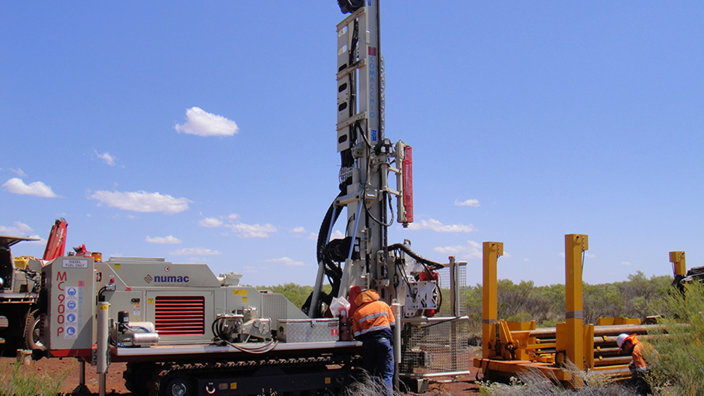 Image of a drill rig at the Robe Mesa project