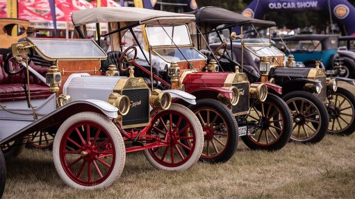 Vintage cars on display at the George Old Car show