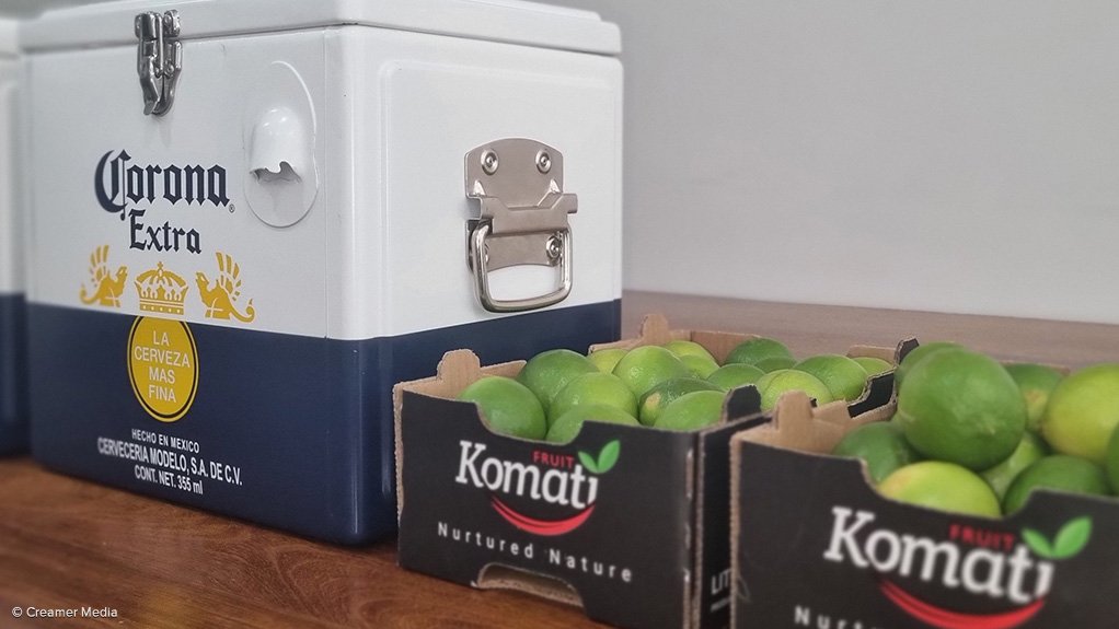 Limes with Corona coolerbox