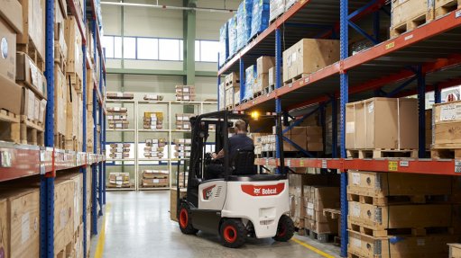 The above image depicts the DIV forklift trucks and warehouse equipment that is being incorporated into the Bobcat brand