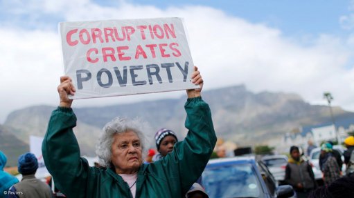 Corruption protestor 