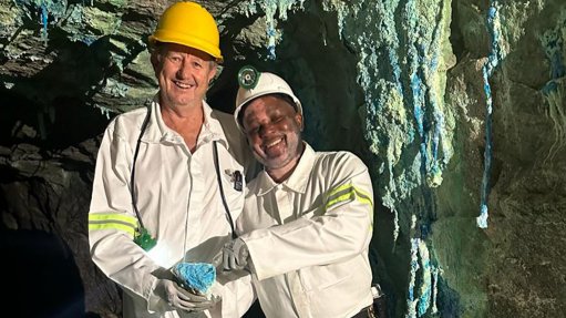 Steenkampskraal mine CEO Graham Soden and BMS owner and CEO Enock Mathebula