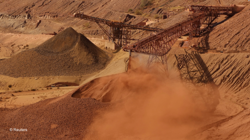 Iron-ore stockpiles