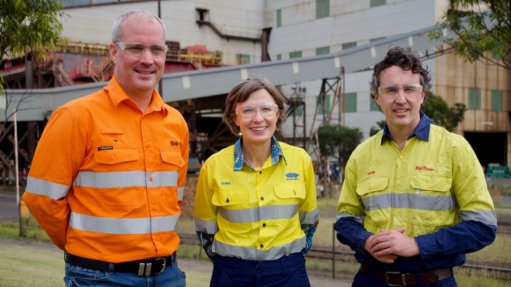 From left to right: BHP's Tim Day, Bluescope's Tania Archibald and Rio Tinto's Simon Trott