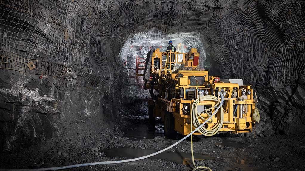 An image of an underground gold mine