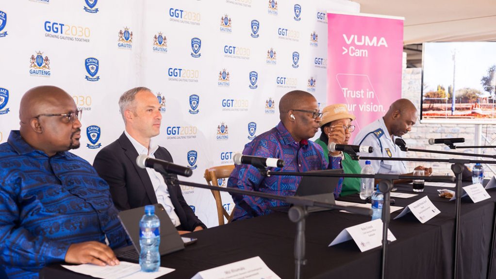 Am image showing the launch of Vumacam's partnership with the Gauteng provincial government