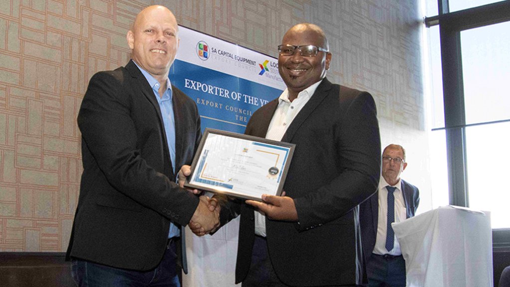 AWARD-WINNING
Multotec won the SACEEC exporter of the year award in the category for businesses with turnover of R2-illion to R5-billion a year

