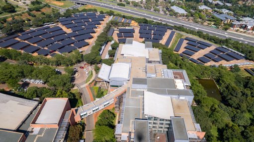 Image of MTN South Africas solar park at its headquarters in Johannesburg
