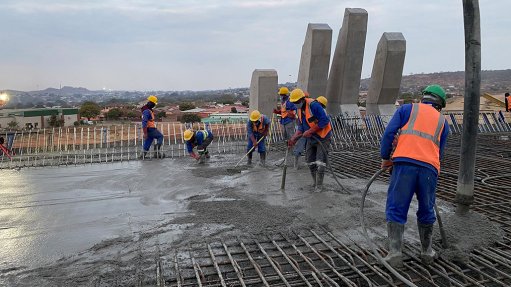 Image of concrete being laid