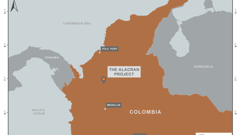 Location map of the Alacran project