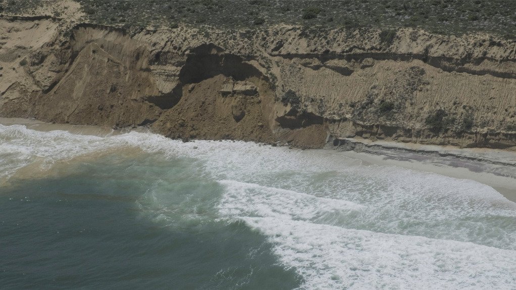 An image of degradation of sea cliffs and foredunes