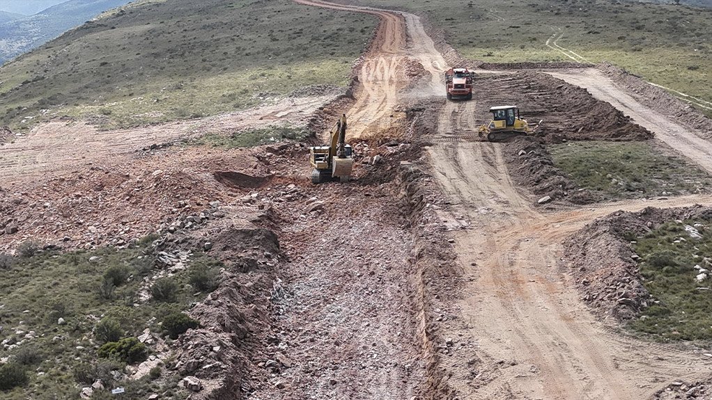 Bulk earthworks and rock excavation underway on the Wolf Wind Farm project