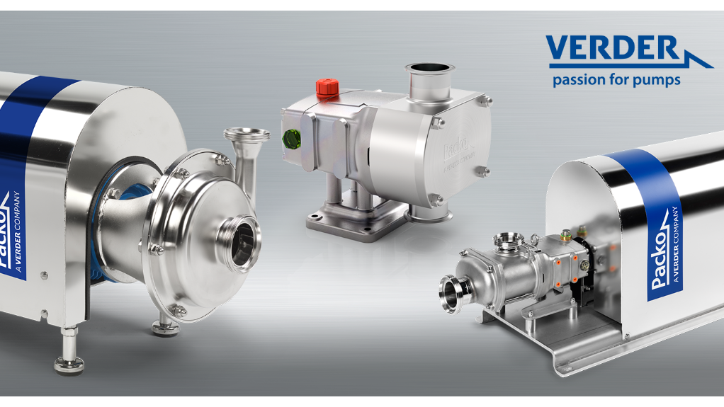 An image of the range of food and beverage processing pumps on offer from Verder