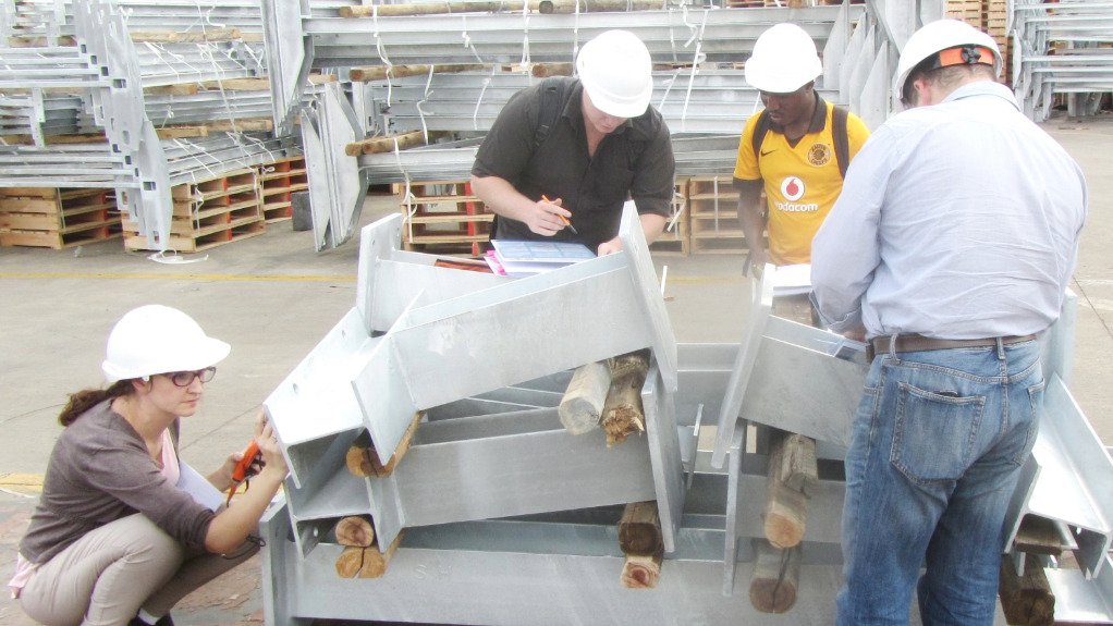 An image of trainees in the HDGASA's hot dip galvanising programme