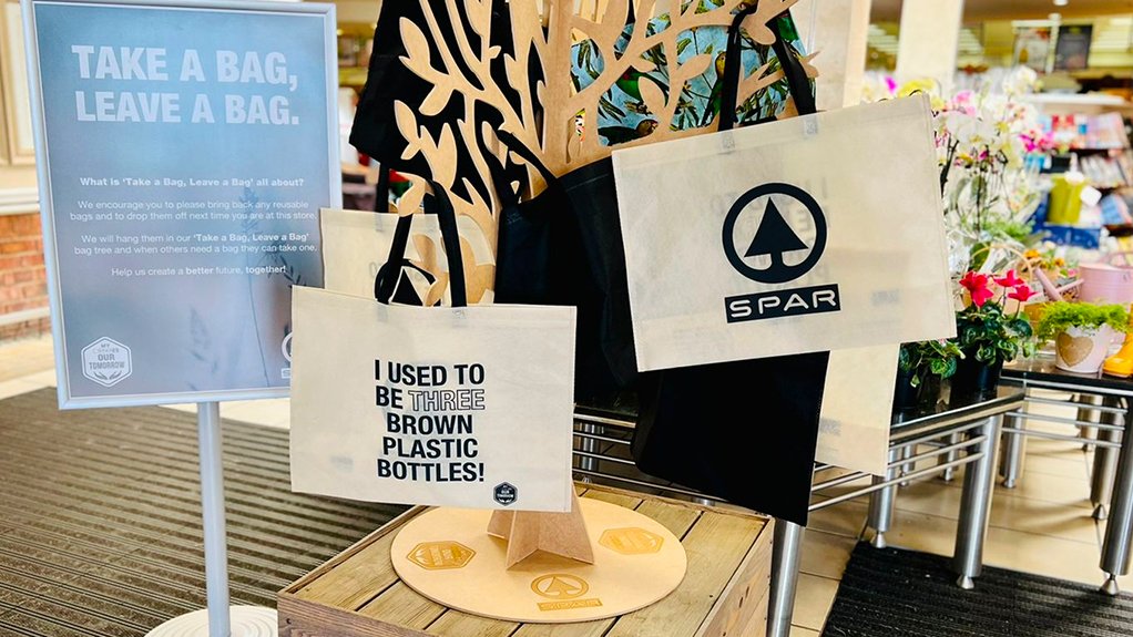 An image showing Spar shopping bags 