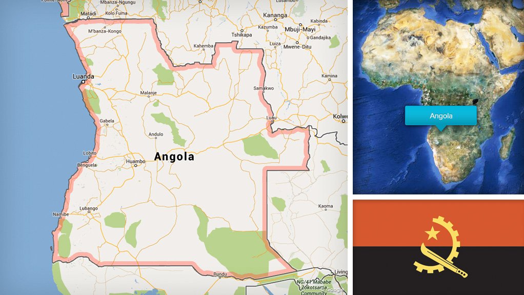 Image of Angola map/flag