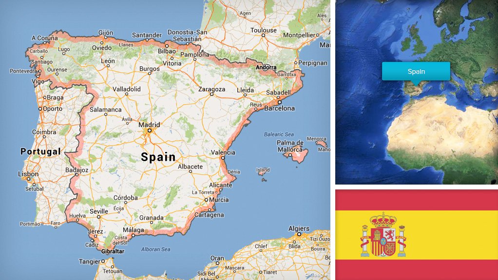 Image of Spain map/flag