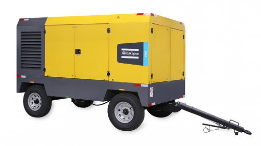 Image of the Atlas Copco V900 mobile electronic air compressor