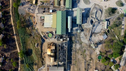 An Aerial view of the Balnket Mine in Zimbabwe owned by Mining Corporation