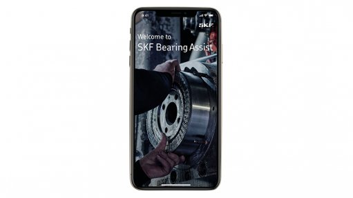 Image of SKF's updated Bearing Assist app on a mobile phone