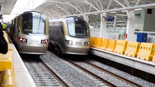 Image of the Gautrain trains