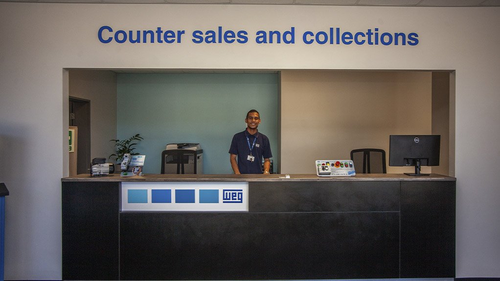 In the new WEG Africa Cape Town premises, the sales counter area has been enlarged to facilitate quicker collections