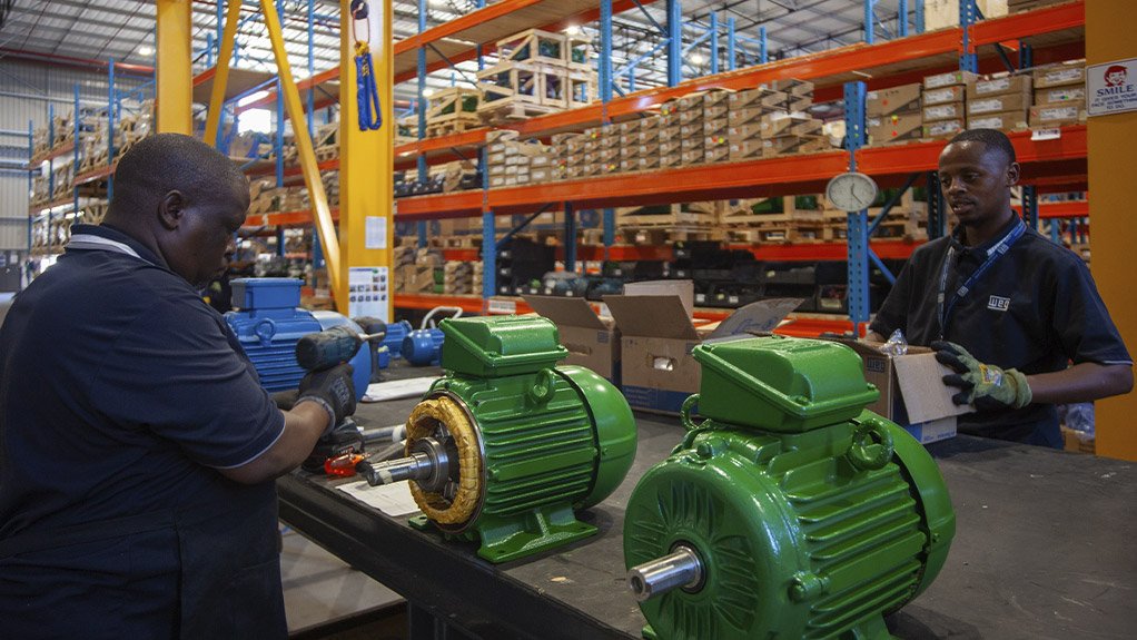The WEG Africa Cape Town facility includes a motor workshop