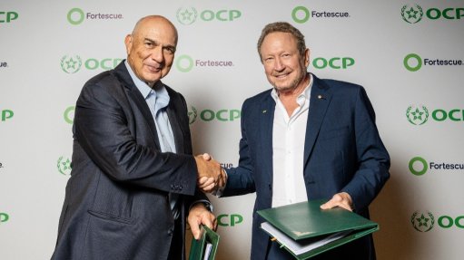 OCP CEO Mostafa Terrab and Fortescue chairperson Andrew Forrest