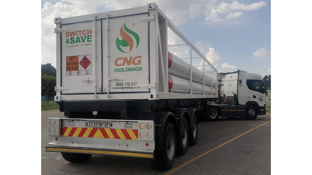 An image of one of CNG Holdings' mobile gas trailers