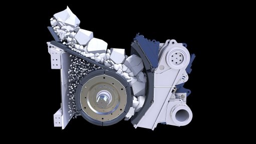 ERC® crusher cutaway showing the screening and crushing chamber process