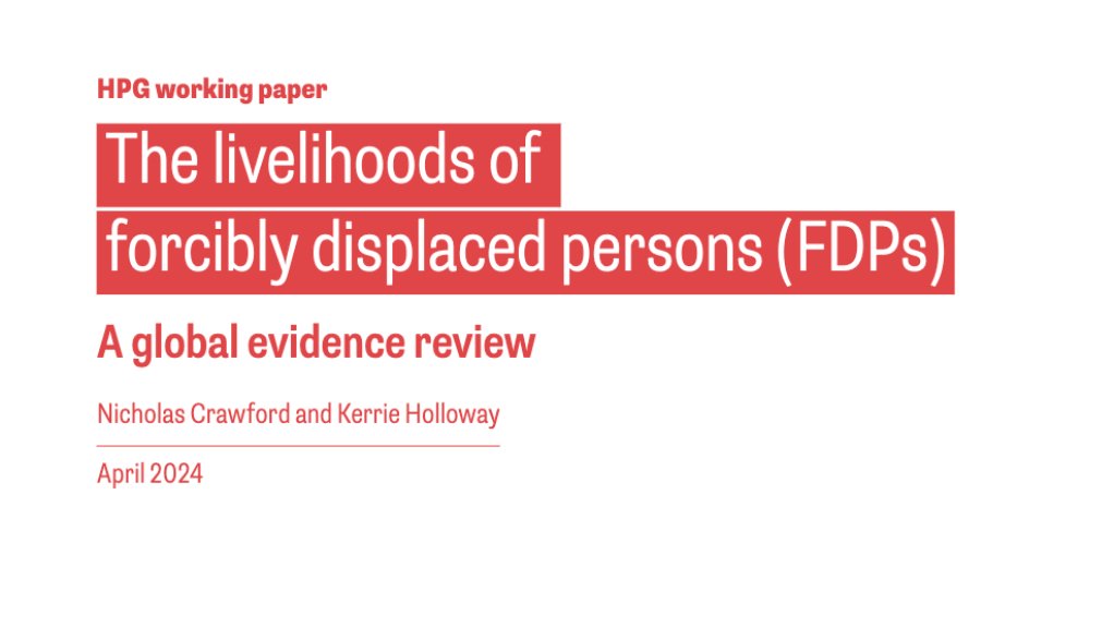 The livelihoods of forcibly displaced persons (FDPs): a global evidence review 