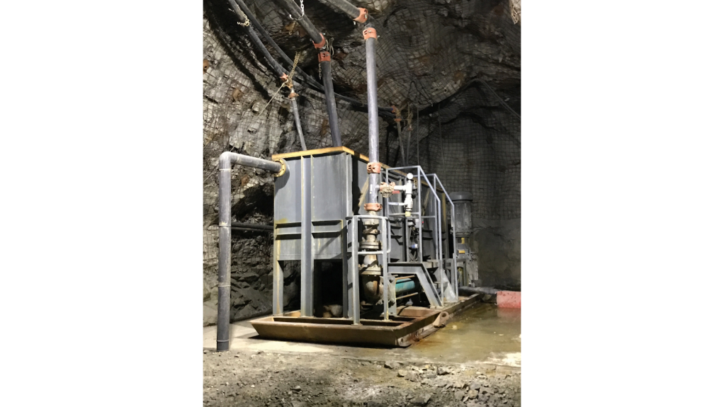 An image of a dewatering system used in a mine