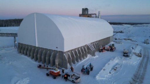 The newly-built crushed ore dome will fortify NAL's operational reliability during winter months.