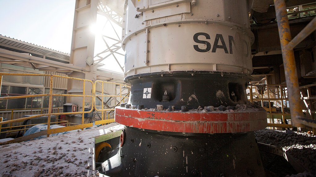 A Sandvik 800i cone crusher on a mine site