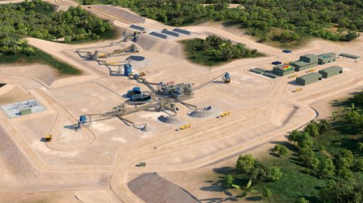 Artist's impression of the planned Ewoyaa lithium project operation in Ghana