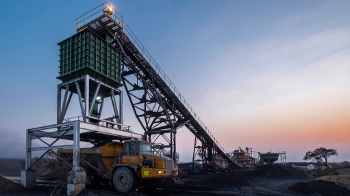 An image of the Masama Coal Mine at sunset