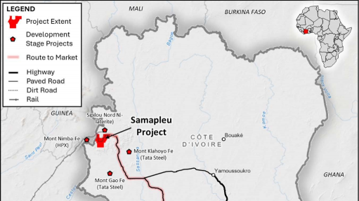 LOCATION MAP OF THE SAMAPLEU PROJECT