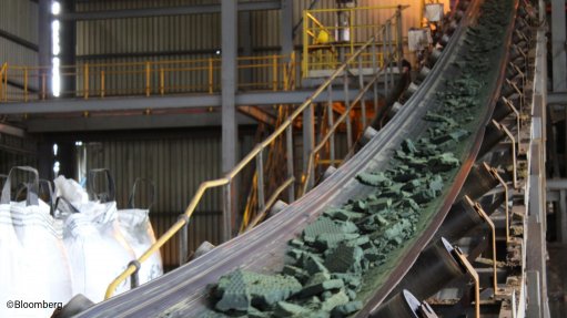 Cobalt on a conveyor belt